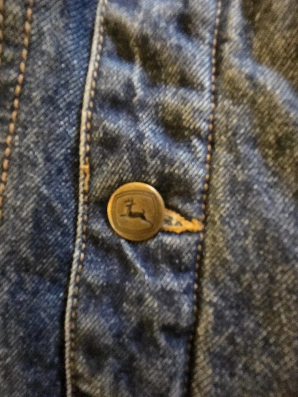 John Deere Boys Denim Jacket Sherpa Like Lining Size Medium 8